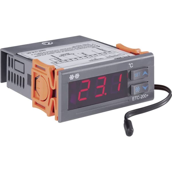 VOLTCRAFT ETC-200+ Termostat NTC -40 till +120 °C Relä 10 A (L x B x H) 88 x 75 x 34.5 mm