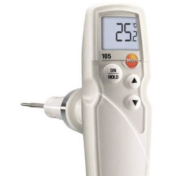 testo 105 Instickstermometer (HACCP) Temperaturmätningsområde (intervall) -50 till 275 °C Sensortyp K HACCP-konform