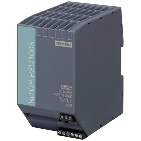 Siemens SITOP PSU100S 24 V/10 A DIN-skena nätaggregat 24 V/DC 10 A 240 W Antal utgångar:1 x Innehåll 1 st Multifärg