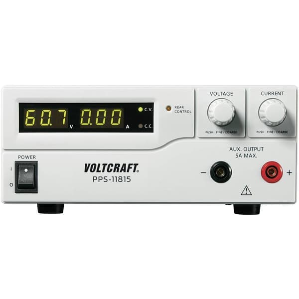 VOLTCRAFT PPS-11815 Laboratorieaggregat, justerbar 1 - 60 V/DC 0 - 5 A 300 W USB, Fjärrkontroll programmerbar Antal utg