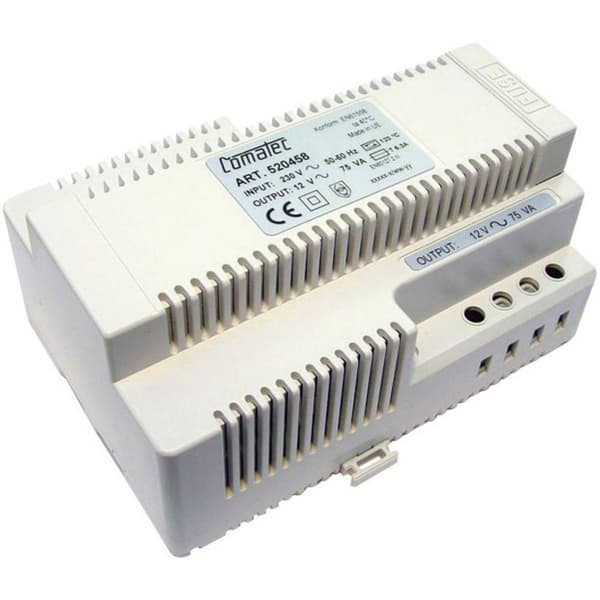 Comatec TBD207512F DIN-skena nätaggregat 12 V/AC 6.25 A 75 VA Innehåll 1 st