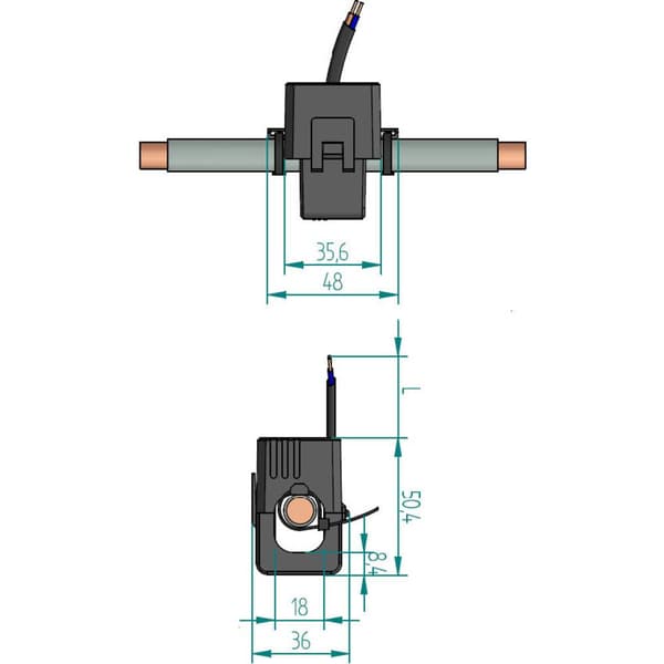 Gossen Metrawatt SC30 60/1A 0,2VA Kl.3 18 mm U118A Primärström 60 A Sekundärström 1 A 1 st