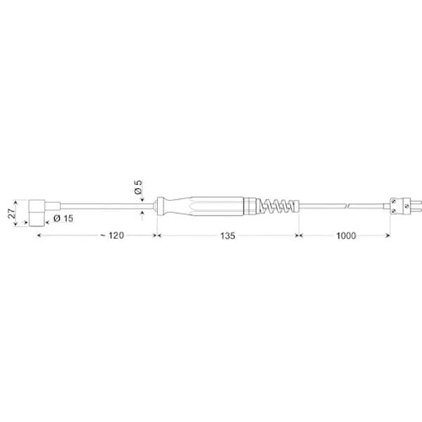 Greisinger GOF 200 HO Ytgivare -65 till 400 °C Sensortyp K