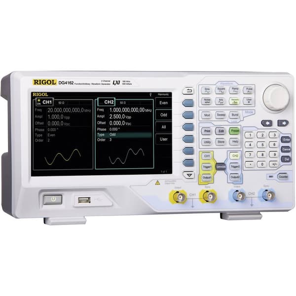 Rigol DG4162 Funktionsgenerator nätdriven 0.000001 Hz - 160 MHz Sinus, Fyrkant (value.1376410), Puls, Brus (value.13764