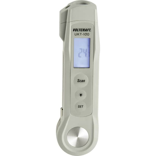 VOLTCRAFT UKT-100 Instickstermometer Temperaturmätningsområde (intervall) -40 till 280 °C LED-ficklampa, Beröringsfri I