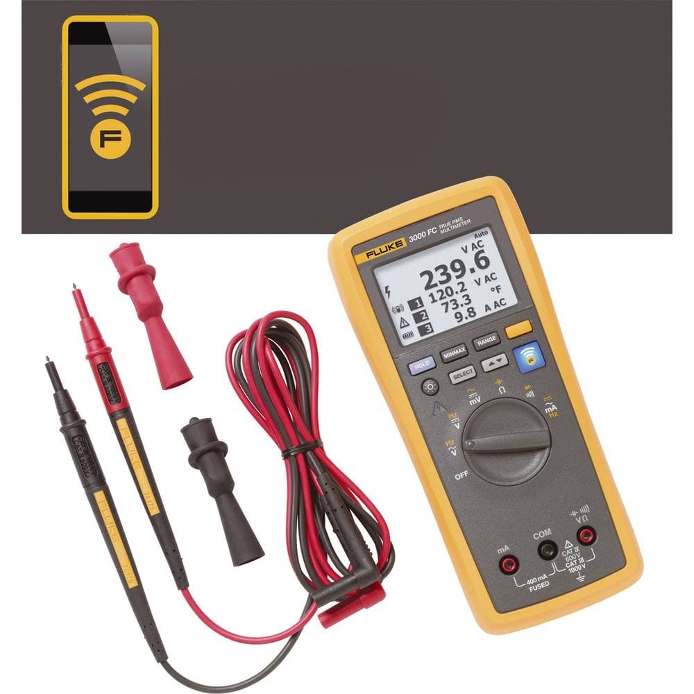 Hånd-multimeter Fluke FLK-3000 FC CAT III 1000 V, CAT IV 600 V digital Visning (counts): 10000