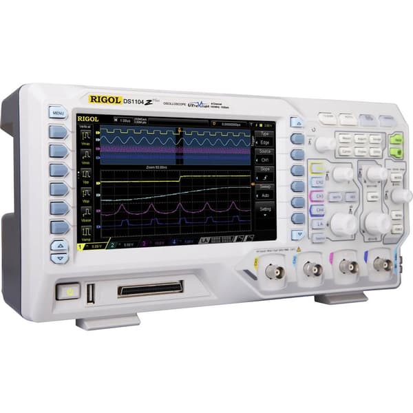 Digitalt oscilloskop Rigol DS1104Z Plus 100 MHz 4 kanaler 1 GSa/s 6 Mpts 8 Bit Digital lagring (DSO)