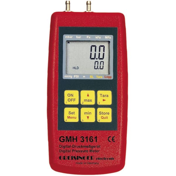 Greisinger GMH 3161-07 Tryckmätare Lufttryck, Icke-aggressiva gaser, Korrosiv gas -0.01 - 0.350 bar