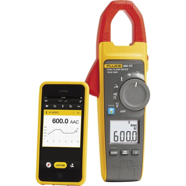 Fluke 4695814 Strömtång, Handmultimeter digital CAT III 600 V, CAT IV 300 V Display (Beräkningar): 6000