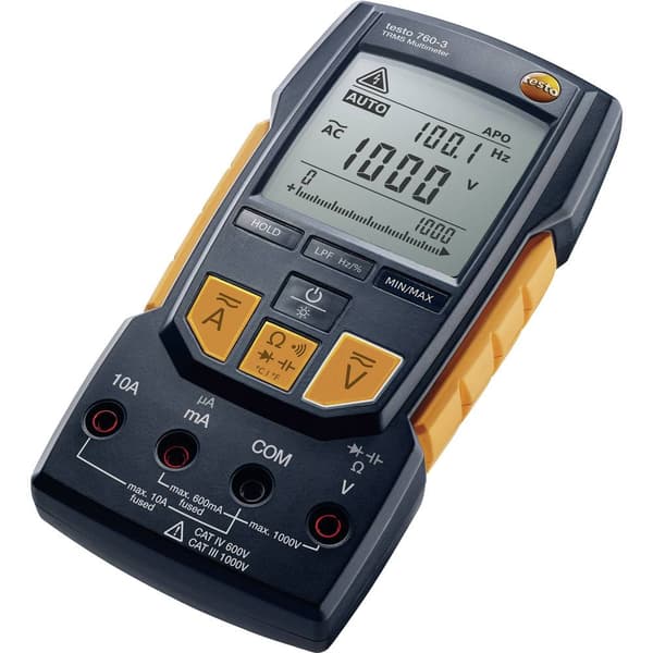 testo 0590 7603 Handmultimeter digital CAT III 1000 V, CAT IV 600 V Display (Beräkningar): 6000