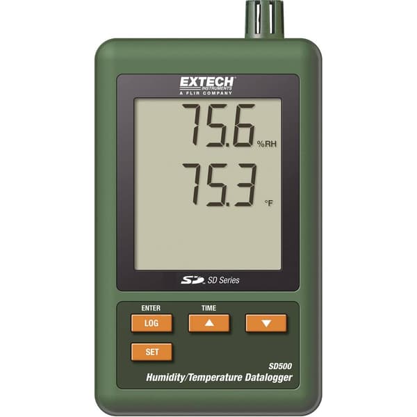 Mutli-datalogger Extech SD500 Uppmätt värde Temperatur, Fuktighet 0 till 50 °C 10 till 90 % rF