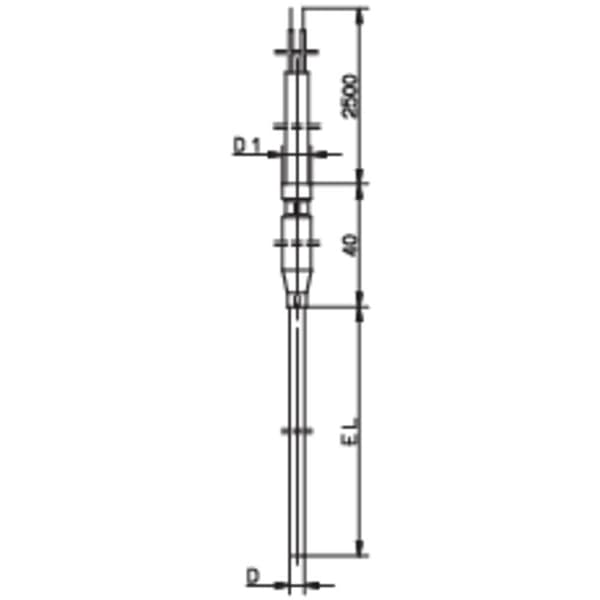 Jumo Termoelement 901250/32-1042-3-500-11-2500-000 Sensortyp K Temperaturmätningsområde (intervall)-200 till 1200 °C Ka