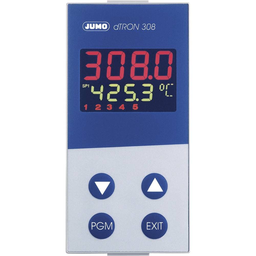 Jumo Dtron 308 Hoch Pid Termostat Pt100 Pt500 Pt1000 Kty11 6 L J U T K E N S R B C D 0 Till 2400 C Rela 3 A Analog Strom L Cdon