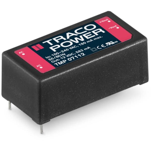 TracoPower TMP 30512 Nätdel / Strömförsörjning 5 V/DC 3 A 30 W