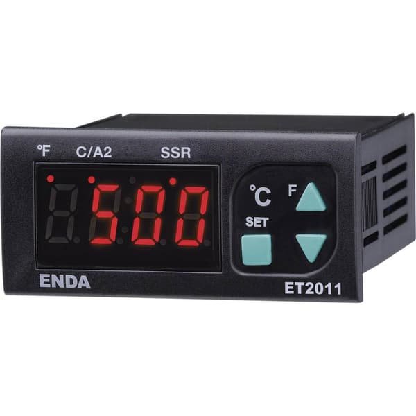 Enda ET2011-RT-230 PID Termostat Pt100 -100 till +600 °C Relä 8 A, SSR (L x B x H) 71 x 77 x 35 mm