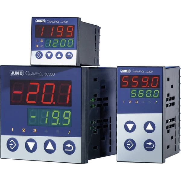 Jumo Quantrol LC100 Termostat L, J, T, K, E, N, S, R, Pt100, Pt1000, KTY Relä 3 A (B x H) 48 mm x 48 mm