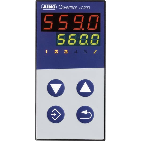 Jumo Quantrol LC100 Termostat L, J, T, K, E, N, S, R, Pt100, Pt1000, KTY Relä 3 A (B x H) 48 mm x 48 mm