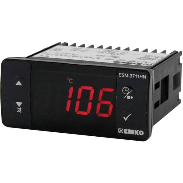Emko ESM-3711-HN.5.11.0.1/00.00/1.0.0.0 2-punkts regulator Termostat Pt100 -50 till 400 °C Relä 16 A (L x B x H) 65 x 7