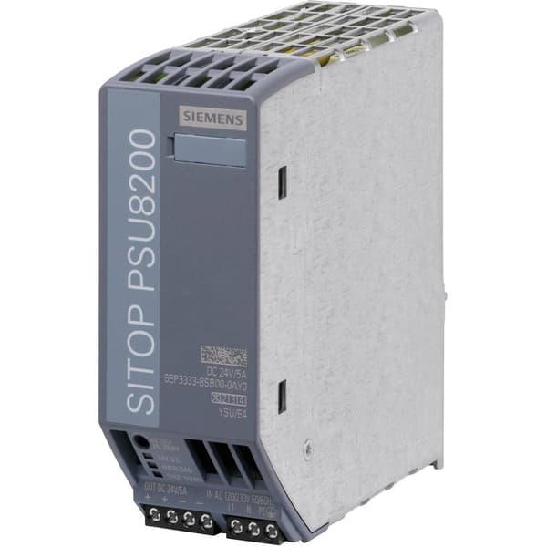 Siemens SITOP PSU8200 24 V/5 A DIN-skena nätaggregat 24 V/DC 5 A 120 W Antal utgångar:1 x Innehåll 1 st Multifärg