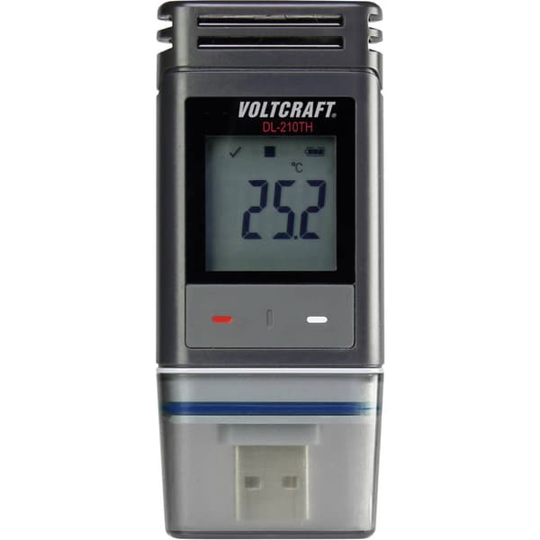 VOLTCRAFT DL-210TH Temperatur-datalogger, Fukt-datalogger Uppmätt värde Temperatur, Fuktighet -30 till +60 °C 0 till 10