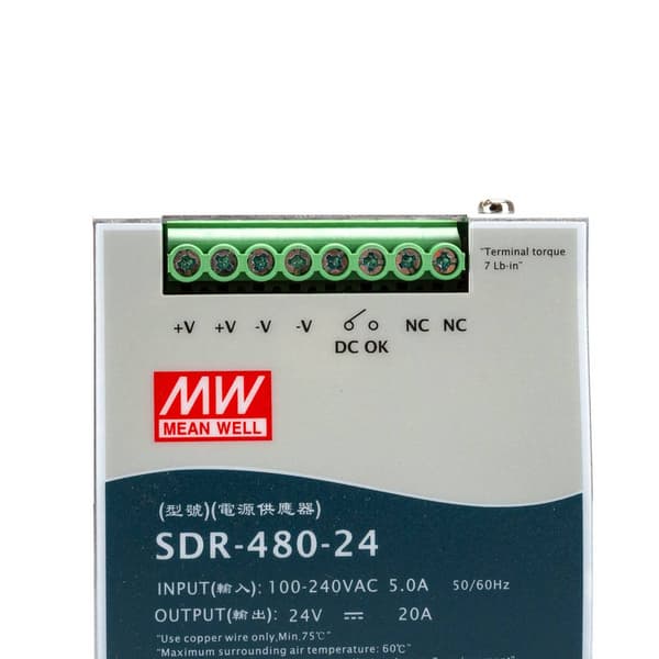 Mean Well NDR-480-24 DIN-skena nätaggregat 480 W Antal utgångar:1 x Innehåll 1 st