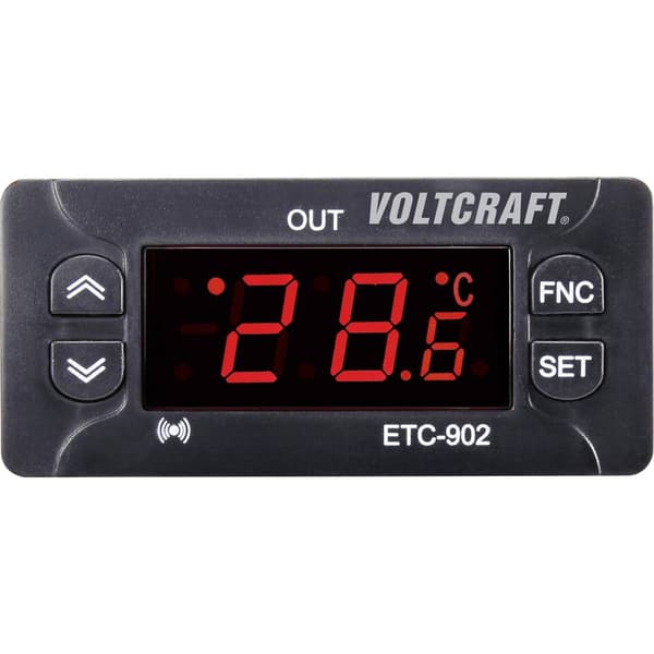 VOLTCRAFT ETC-902 Termostat NTC, PTC -30 till 99 °C Relä 10 A (L x B x H) 58 x 77 x 34.5 mm