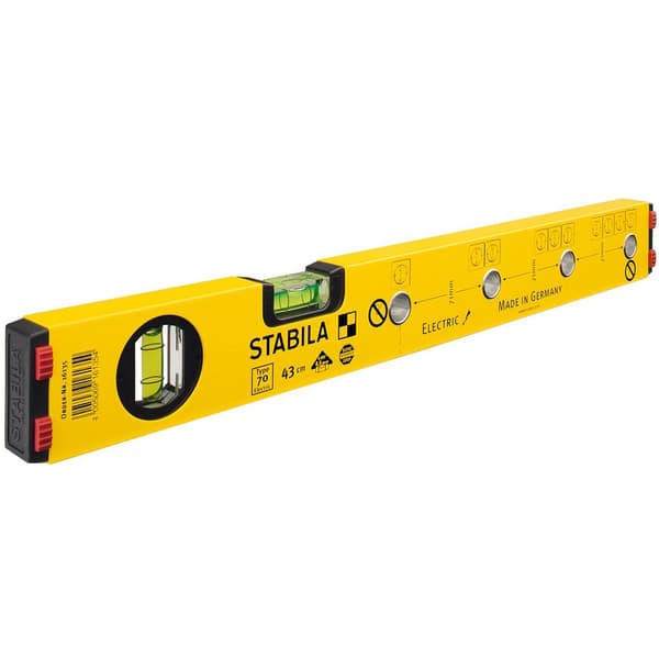 Stabila Type 70 Electric 16135/4 Vattenpass för elektriker 43 cm 0.5 mm/m