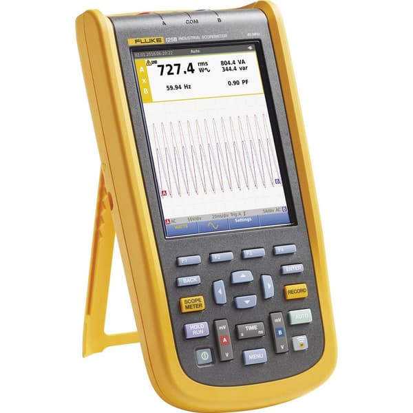 Fluke 125B/EU/S Handhållet oscilloskop 40 MHz 2 kanaler 4 GSa/s Multimeter-funktion 1 st