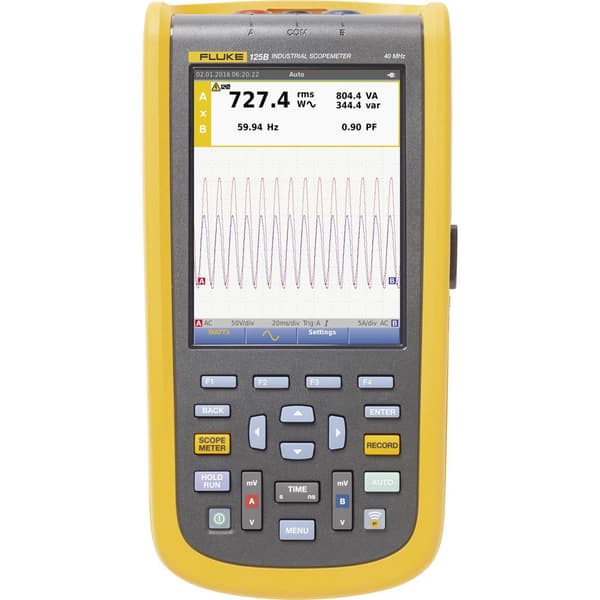 Fluke 125B/EU/S Handhållet oscilloskop 40 MHz 2 kanaler 4 GSa/s Multimeter-funktion 1 st