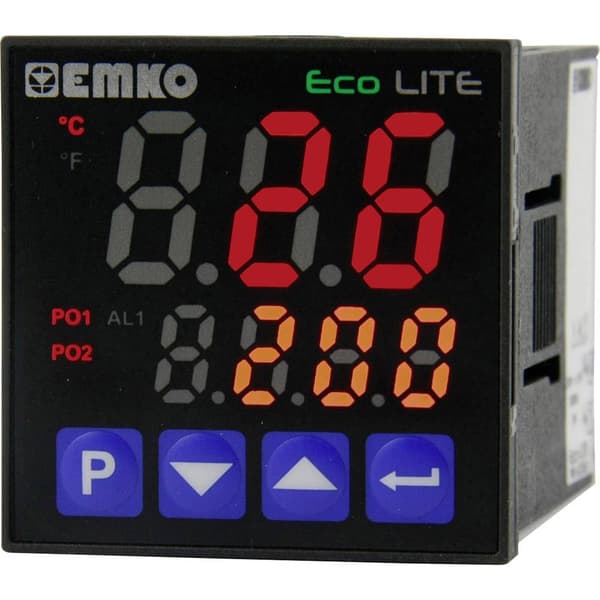 Emko ecoLITE.4.6.2R.0.0 Termostat Pt100, J, K, R, S, T, L -199 till +999 °C Relä 5 A (L x B x H) 90 x 48 x 48 mm