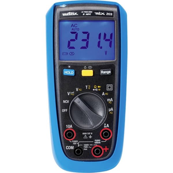 Metrix MTX203-Z Handmultimeter digital Stänksäker (IP54) CAT III 600 V Display (Beräkningar): 6000