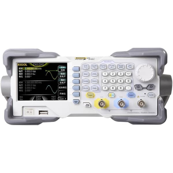 Rigol DG1022Z Funktionsgenerator nätdriven 1 µHz - 25 MHz 2 kanaler Sinus, Fyrkant (value.1376410), Triangel (value.137