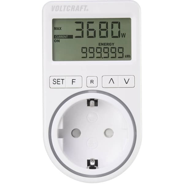 VOLTCRAFT SEM4500 Energimätare Kostnadsprognos, Alarmfunktion, Eltariff inställbar