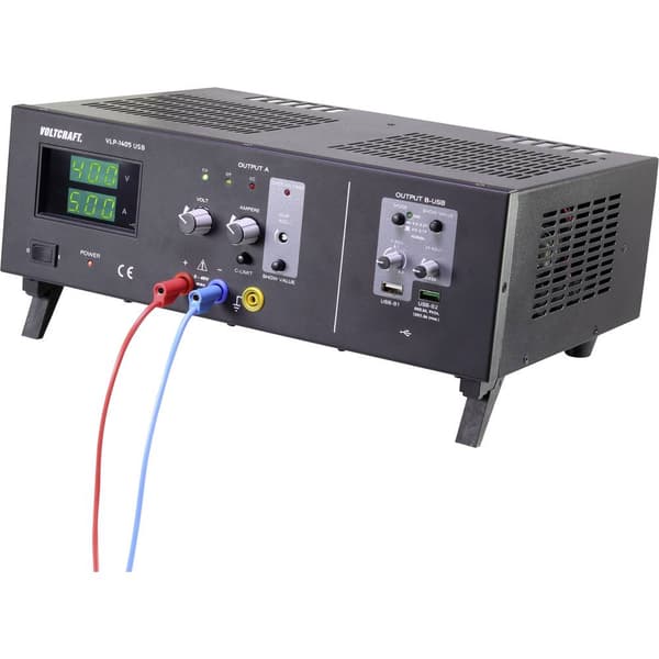 VOLTCRAFT VLP-1405 USB Laboratorieaggregat, justerbar 0 - 40 V 0.01 - 5 A 233 W OVP Antal utgångar 3 x