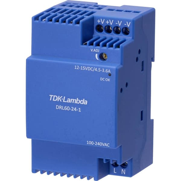 TDK-Lambda DRL60-12-1 DIN-skena nätaggregat 12 V 4.5 A 54 W Innehåll 1 st
