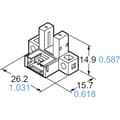 Miniatyrbild 3 av 3: Panasonic Gaffel-fotodetektor PM-L65 PM-L65 L-typ ljusomkoppling, mörkomkoppling 5 - 24 V/DC 1 st