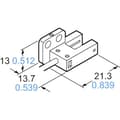 Miniatyrbild 3 av 3: Panasonic Gaffel-fotodetektor PM-F45-P PM-F45-P F-typ ljusomkoppling, mörkomkoppling 5 - 24 V/DC 1 st