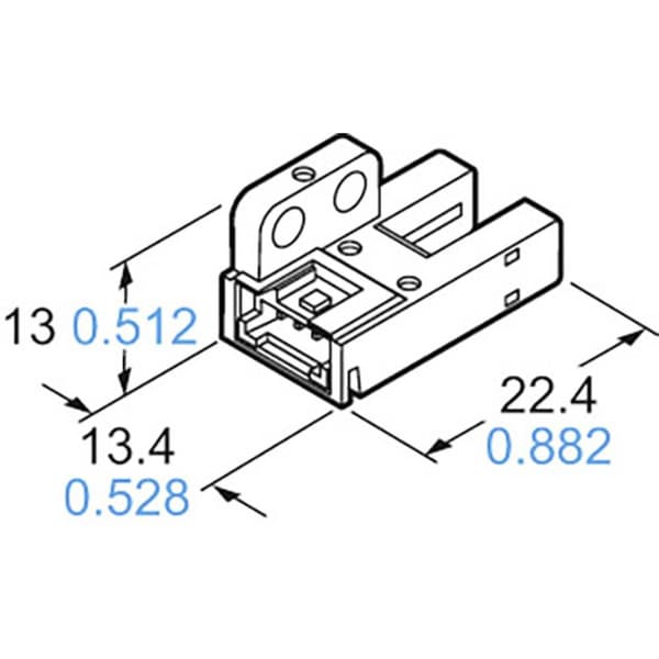 Panasonic Gaffel-fotodetektor PM-F65W-P PM-F65W-P F-typ ljusomkoppling, mörkomkoppling 5 - 24 V/DC 1 st