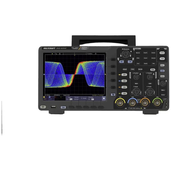 VOLTCRAFT DSO-6204F Digitalt oscilloskop 200 MHz 4 kanaler 1 GSa/s 10000 kpts 8 Bit Digital lagring (DSO), Funktionsgen