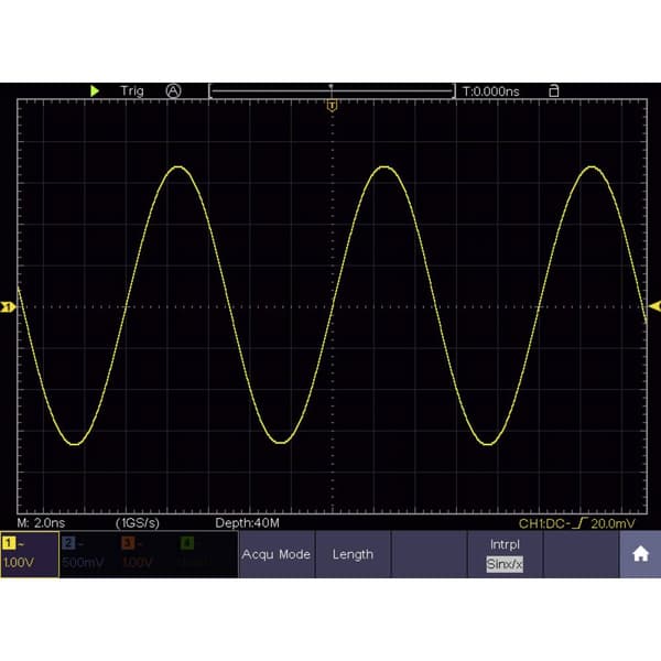 VOLTCRAFT DSO-6204F Digitalt oscilloskop 200 MHz 4 kanaler 1 GSa/s 10000 kpts 8 Bit Digital lagring (DSO), Funktionsgen