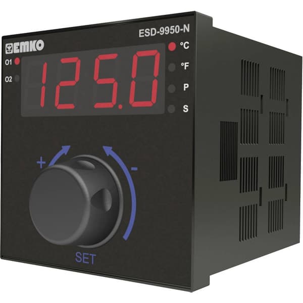 Emko ESD-9950-N.2.20.0.1/02.00/0.0.0.0 Termostat Pt100, S, R, K, J (L x B x H) 110 x 96 x 96 mm