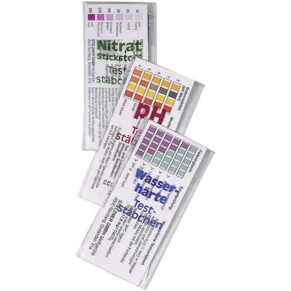 Stelzner Teststäbchen-Set Testremsor Nitrat, pH-värde, Vattenhårdhet 1 set