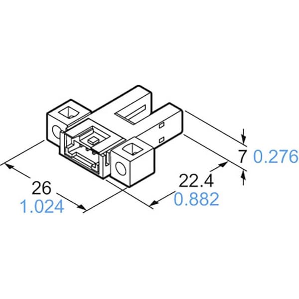 Panasonic Gaffel-fotodetektor PM-K65-P PM-K65-P K-typ ljusomkoppling, mörkomkoppling 5 - 24 V/DC 1 st