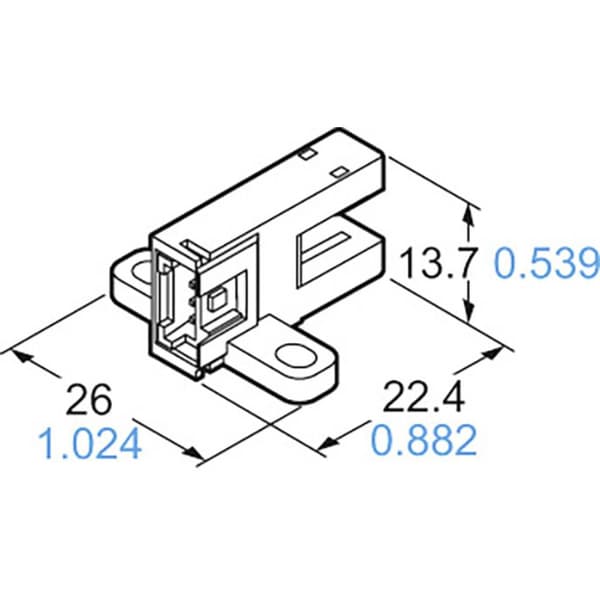 Panasonic Gaffel-fotodetektor PM-T65 PM-T65 T-typ ljusomkoppling, mörkomkoppling 5 - 24 V/DC 1 st