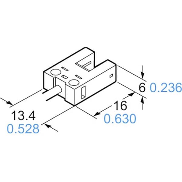 Panasonic Gaffel-fotodetektor PM-U25-P PM-U25-P U-typ ljusomkoppling, mörkomkoppling 5 - 24 V/DC 1 st