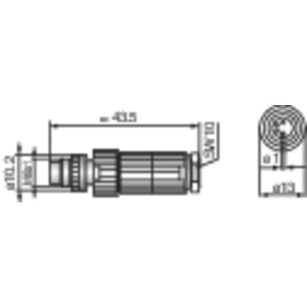Hirschmann Kabelkontakt Svart ELST 4008 V 933 407-100-1 Utförande Kabelstiftdon 1 st