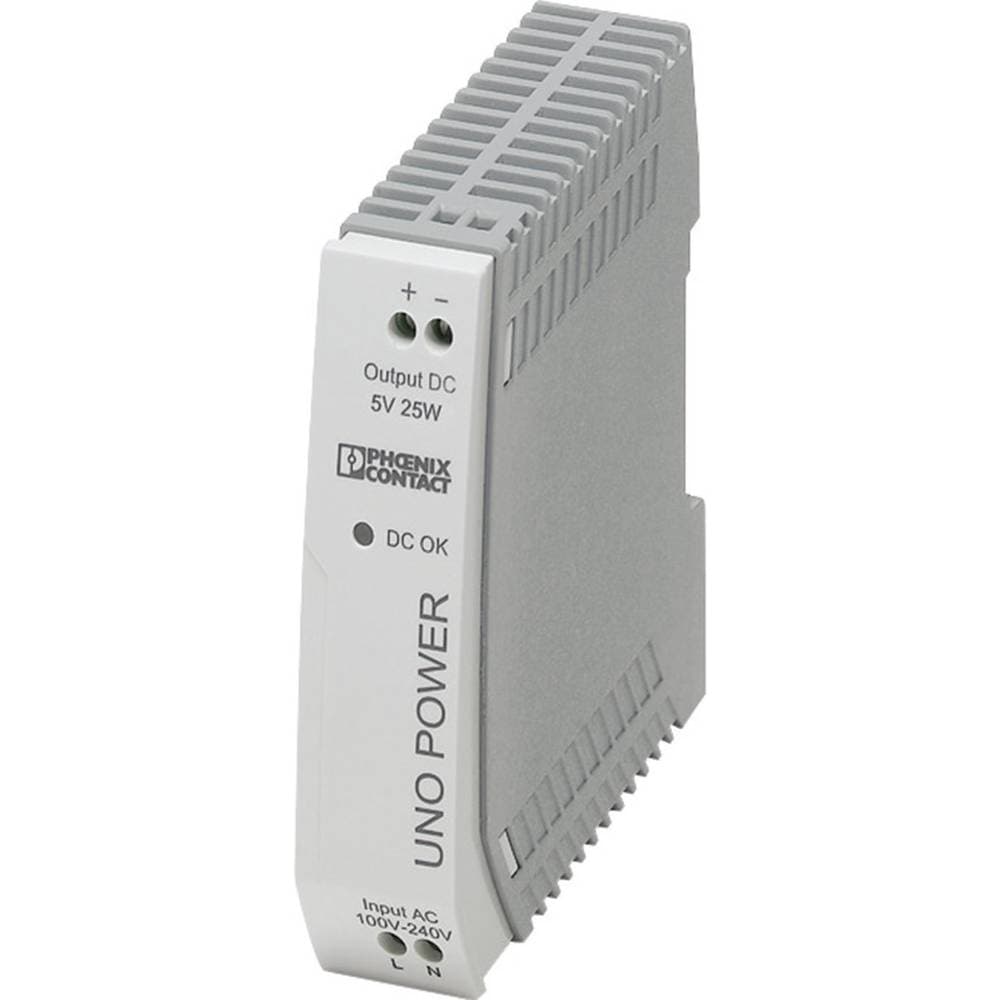 Phoenix Contact UNO-PS/1AC/ 5DC/ 25W Strømforsyning til DIN-skinne (DIN-rail) 5 V/DC 5 A 25 W 1 x