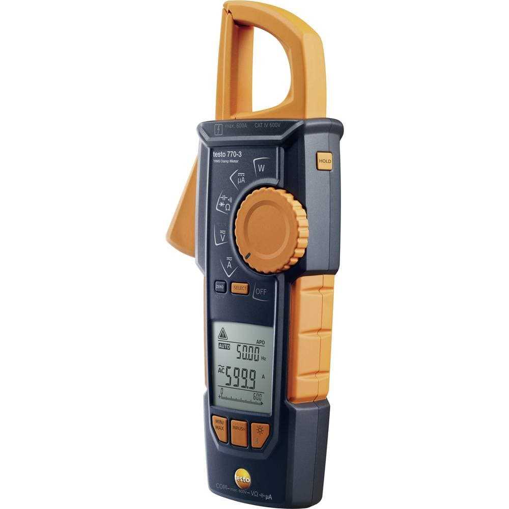 testo 770-3 Strømtang , Hånd-multimeter digital CAT III 1000 V, CAT IV 600 V Visning (counts): 6000