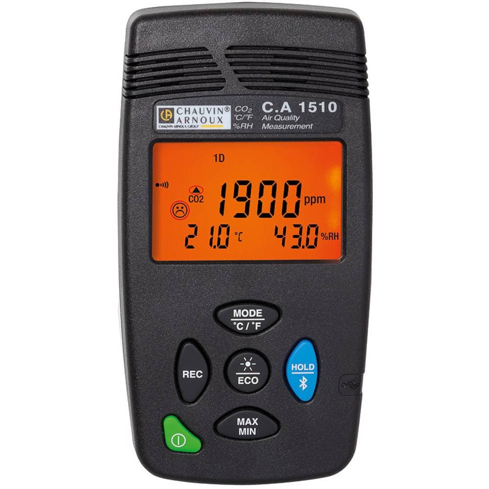 Chauvin Arnoux C.A 1510 black Kuldioxid-måleapparat 0 - 5000 ppm med dataloggerfunktion