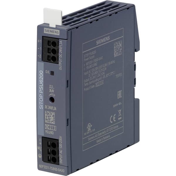 Siemens 6EP3331-7SB00-0AX0 Nätdel / Strömförsörjning 24 V 1.3 A 31.2 W Antal utgångar:1 x Innehåll 1 st